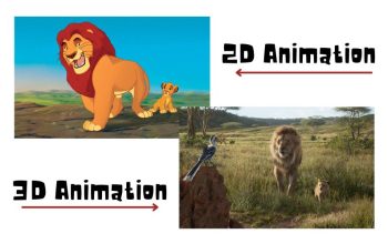 2d lion king and 3d lion king